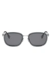 Fendi Travel 55mm Oval Sunglasses In Grey/other/smoke