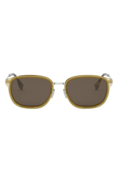 Fendi Travel 55mm Oval Sunglasses In Green