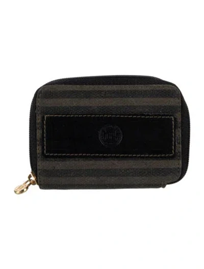 Pre-owned Fendi Traveling Key Holder Wallet In Black