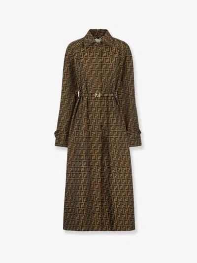 Fendi Trench In Brown