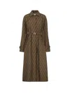 Fendi Trench In Brown