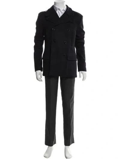 Pre-owned Fendi Trench Coat In Blue