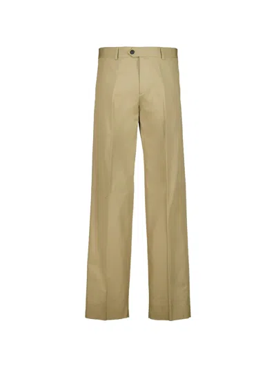 Fendi Trousers Cotton Trench In Green