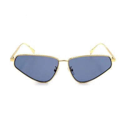 Fendi Triangle Frame Sunglasses Sunglasses In 30v Gold