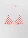 Fendi Triangle Top Swimsuit Adjustable Straps In Pink