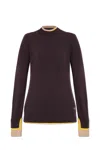 Fendi Layered-trim Sweater In Black