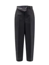 Fendi Women's Wool Carrot-fit Trousers In Black