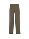 Fendi Green Wool Trousers In Green