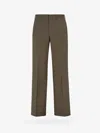 Fendi Green Wool Trousers In Green