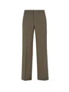 Fendi Green Wool Trousers In Green
