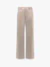 Fendi Cargo Fluid Cotton Trouser In Grey