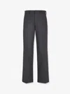 Fendi Stretch Cashmere Trouser With Logoed Detail In Grey
