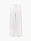 Fendi Silk And Viscose Pants In White