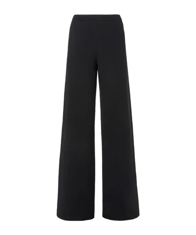 Fendi Trousers Black Ff Zucca Cashmere Trousers In Green