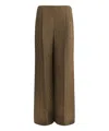Fendi Silk Pants In Brown
