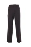 Fendi Wool Cigarette Trousers In Brown