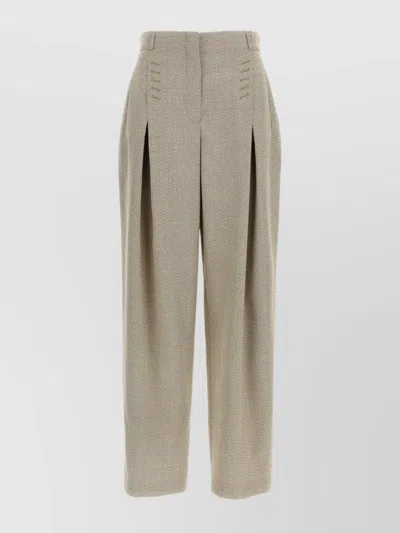 Fendi Trousers Checkered Back Pockets In Burgundy