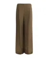 Fendi Silk Pants In Brown