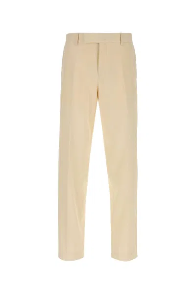 Fendi Cream Gabardine Pant In Neutral