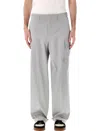 Fendi Cargo Trousers With Belt Loops And Eyelet In White