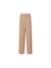 Fendi Grain-de-poudre Wool Trousers In Portabella