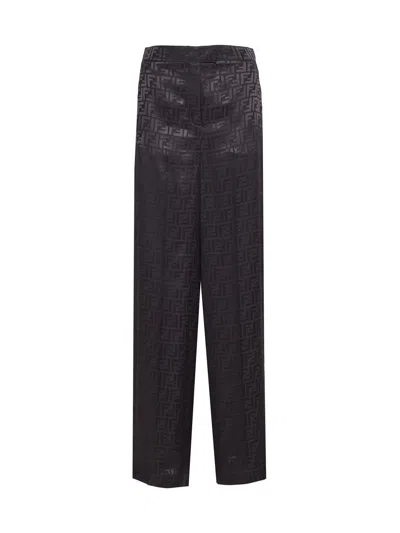 Fendi Trousers In Aubergine