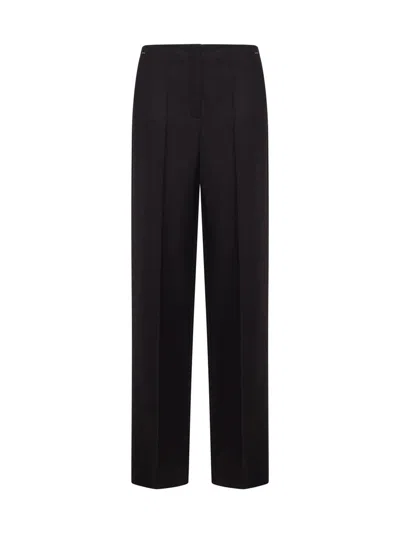 Fendi Aubergine Wool Pants In Purple