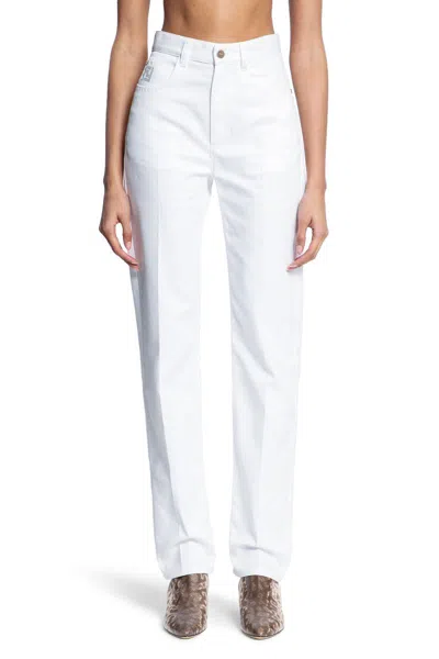 Fendi Trousers In White