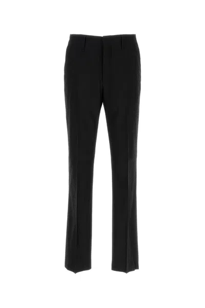 Fendi Trousers Wo Tonal Stitching In Black