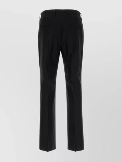 Fendi Trousers Wool Blend Textured Fabric