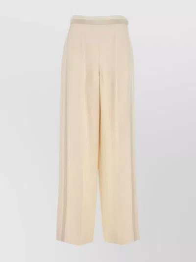 FENDI TROUSERS WOOL BLEND WIDE-LEG DESIGN