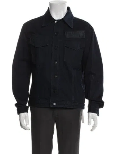 Pre-owned Fendi Trucker Jacket In Blue