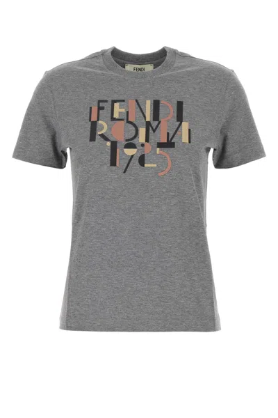 Fendi ' Roma 1925' T-shirt In Gray