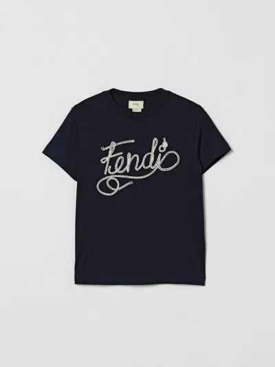 Fendi T-shirt Kids In Black