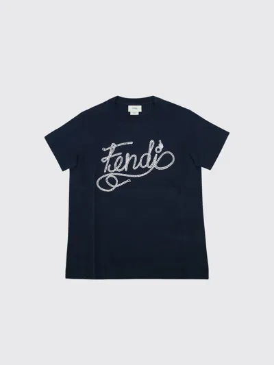 Fendi T-shirt Kids In Black