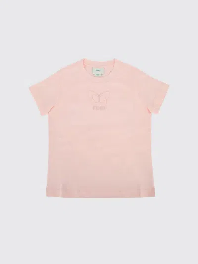 Fendi T-shirt Kids In Pink