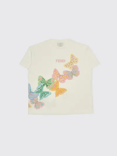 Fendi T-shirt Kids In White