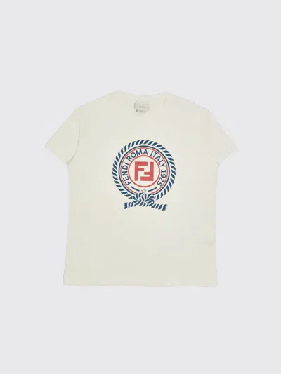 Fendi T-shirt Kids In White