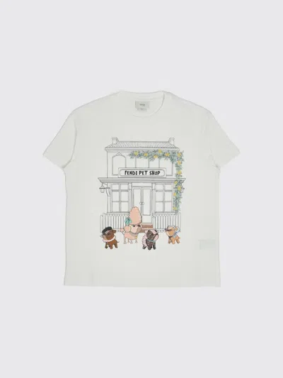 Fendi T-shirt Kids In Neutral