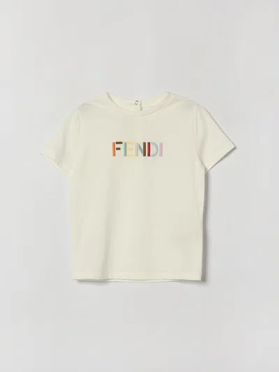 Fendi Babies'  T-shirt Kids In Neutral