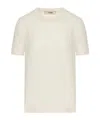 Fendi All-over Logo Short-sleeved T-shirt In White
