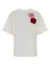 Fendi White Crew Neck Patchwork T-shirt