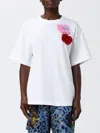 Fendi White Crew Neck Patchwork T-shirt In White