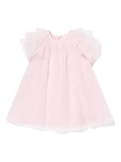 chinese dress ladies Fendi Girls Tulle Dress in Pink 10 Yrs