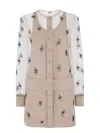 Fendi Embroidered Tulle Mini Dress In Multi