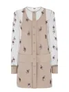 Fendi Embroidered Tulle Mini Dress In Multi