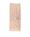 Fendi Gonna In Tulle Rosa Con Ricami In Pink