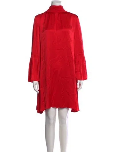 Pre-owned Fendi Turtleneck Knee-length Dress In Red