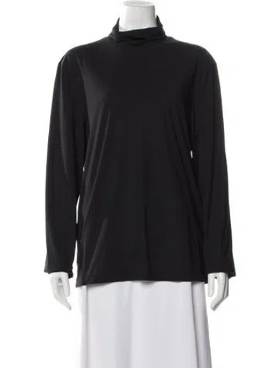 Pre-owned Fendi Turtleneck Long Sleeve Top In Black