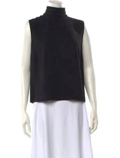 Pre-owned Fendi Turtleneck Sleeveless Sweatshirt In Black